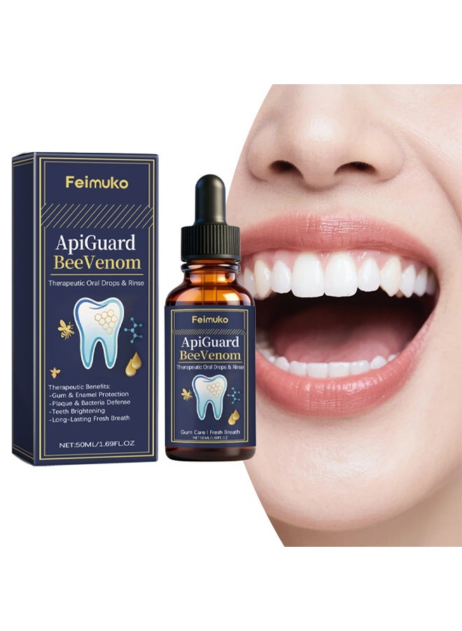 Feimuko Bee Venom Care Mouthwash - Daily Oral Hygiene to Remove Tooth Odors and Freshen Breath. Convenient and Easy to Use. 50ml - Image 1